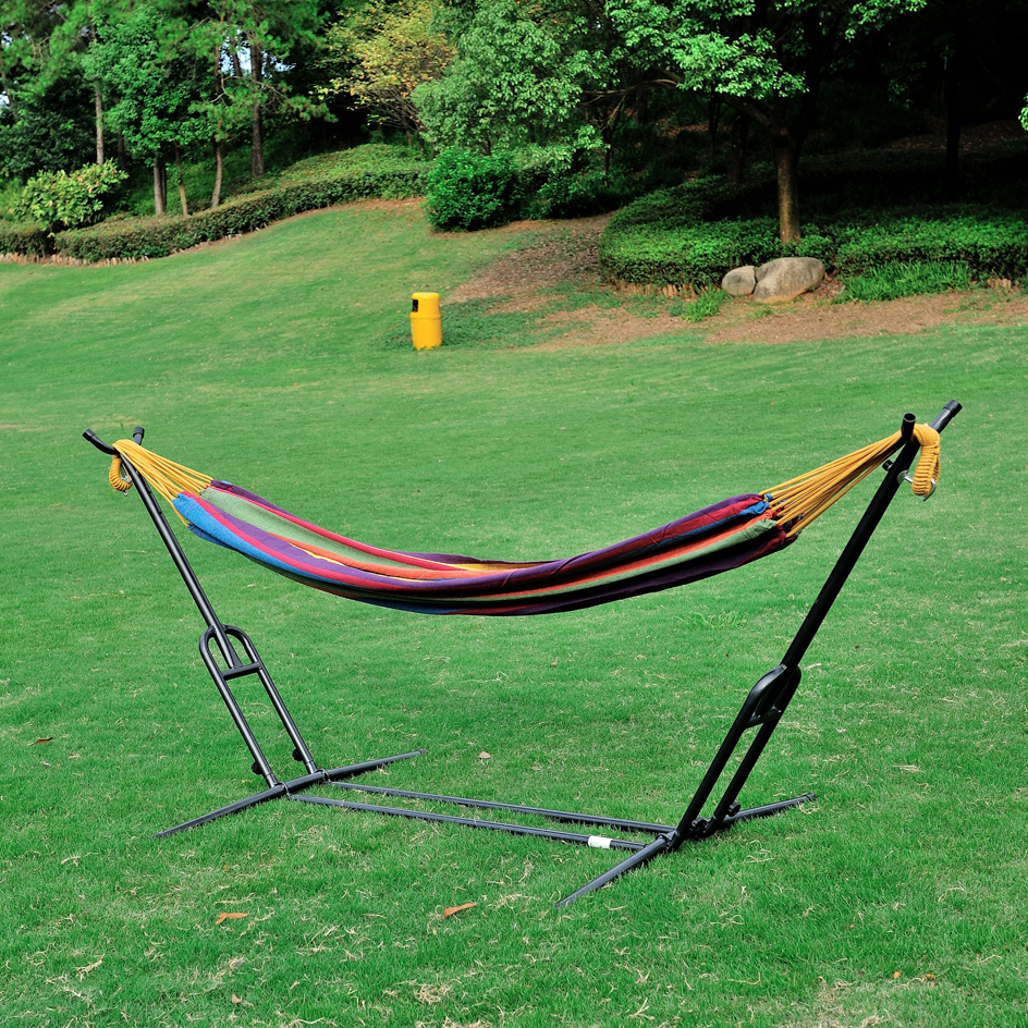 hammock swing Outdoor multi person  Camping Hammock Portable Polyester Hammock frame With Stand