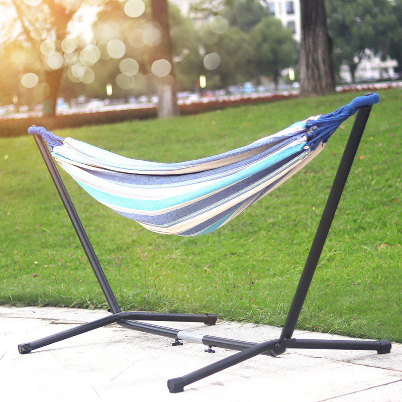 3 In 1 Outdoor Portable Hook Double Hanging Hammock Stand Hammock Swing Chair with stand With Storage Carry Bag