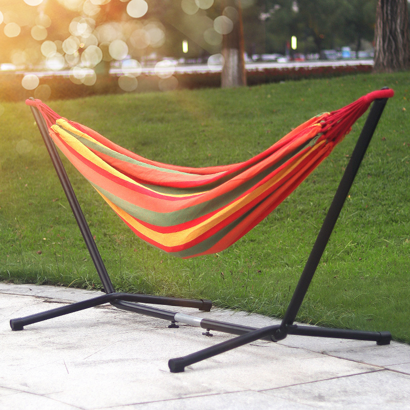 portable outdoor garden camping hanging hammock swing chair with Steel Stand and Carrying bag