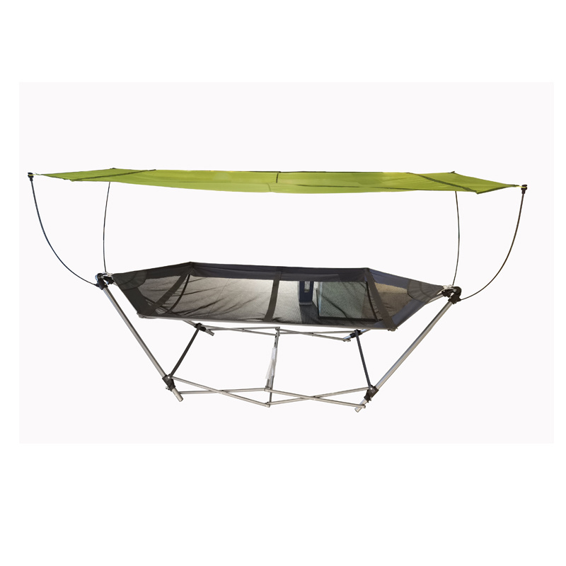 Customized portable folding outdoor Hammock Camping Stand with Roof Stand Carry Bag for Camping