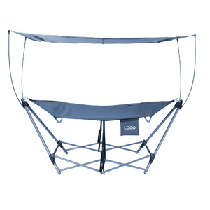 Customized portable folding outdoor Hammock Camping Stand with Roof Stand Carry Bag for Camping