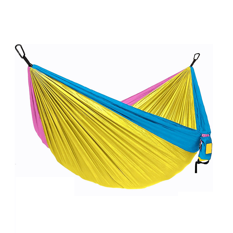 Wholesale custom logo nylon hammock bed outdoor tent camping portable double hammock