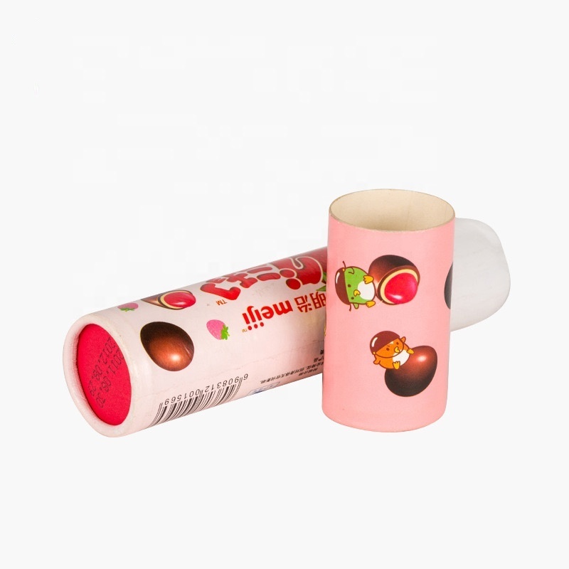 Custom Printing Luxury Round Shape Paper Empty Gift Candy Box Cardboard Cylinder Tube Paper Canister for Chocolate Packaging