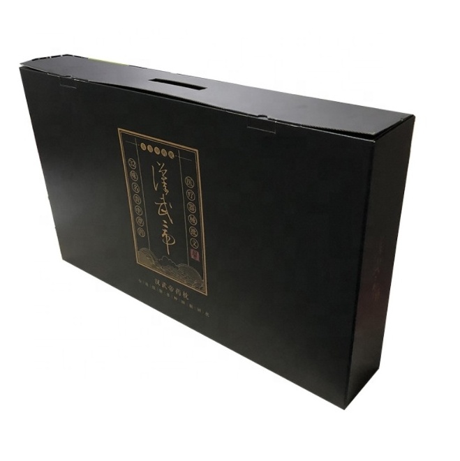 Black shipping boxes custom logo gold foil blanket gift packaging cardboard boxes recycled blanket box packaging