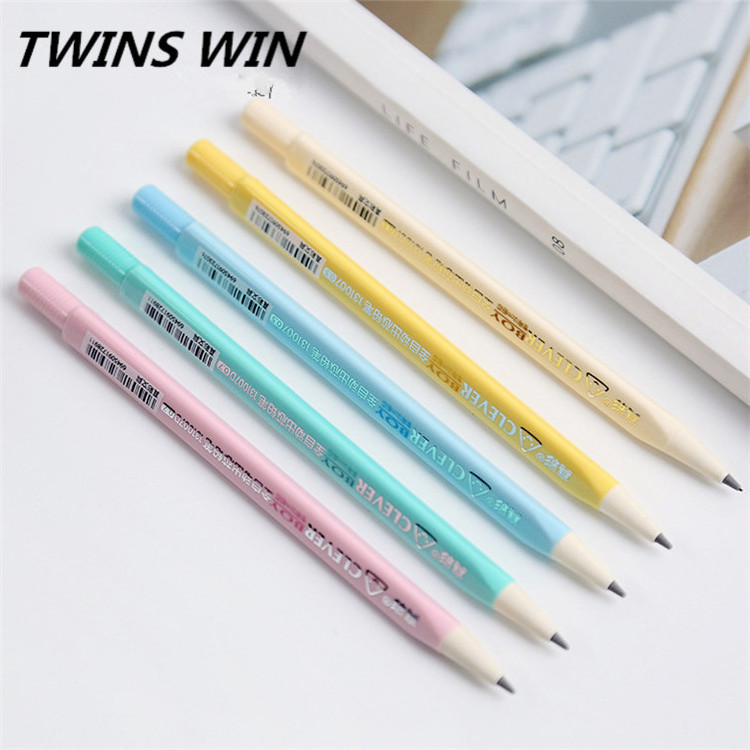 Hotsale in germany stationery for school kids non-sharpening pencil candy color plastic pencil