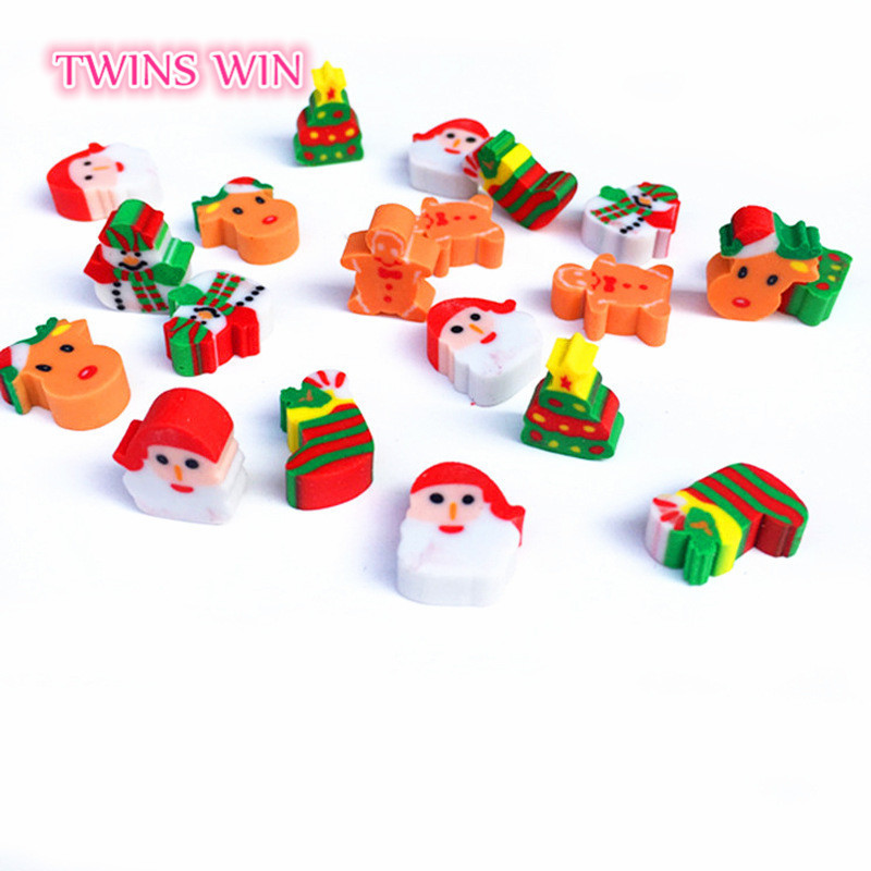 Creative christmas ball eraser cartoon kids gift whiteboard pencil eraser 20pcs/set christmas erase Eraser637