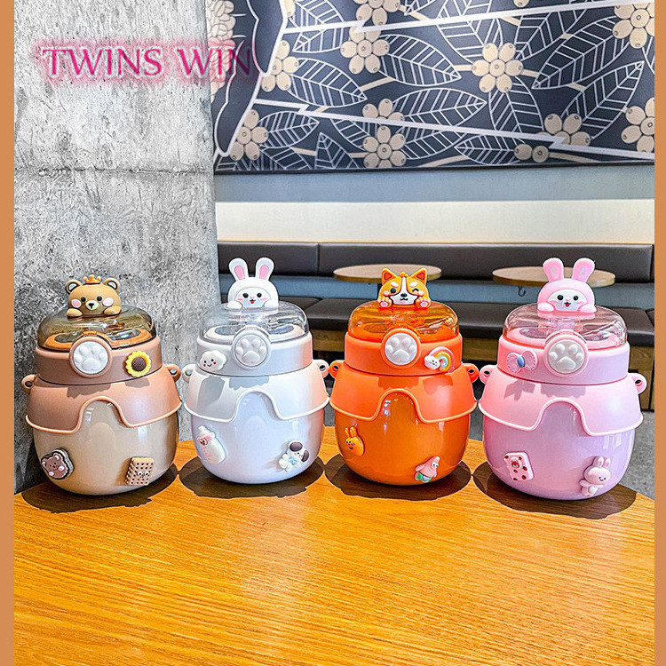 Christmas children's Portable Cute Lady Bear Pot Belly Cup Mini Cute Stainless Steel Thermos CUP 1908