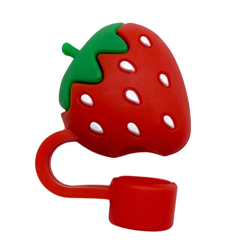 Recycle fashion silicone straw topper straw cover for water bottle