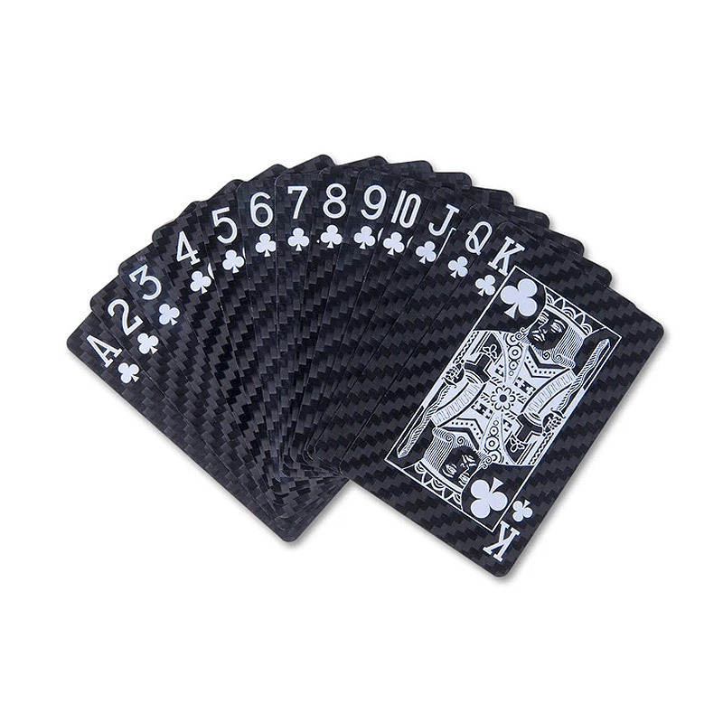 custom table game waterproof playing carbon fiber metal poker cards