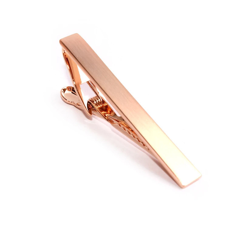 Fashion mens metal simple necktie simple blank pattern gold brass tie clips