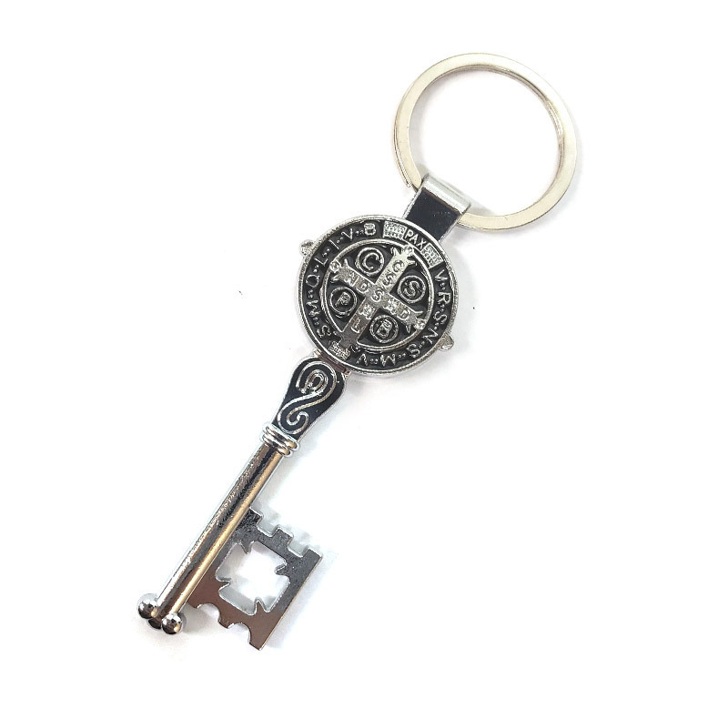 Catholic Religious souvenir gifts logo metal custom design medal keys