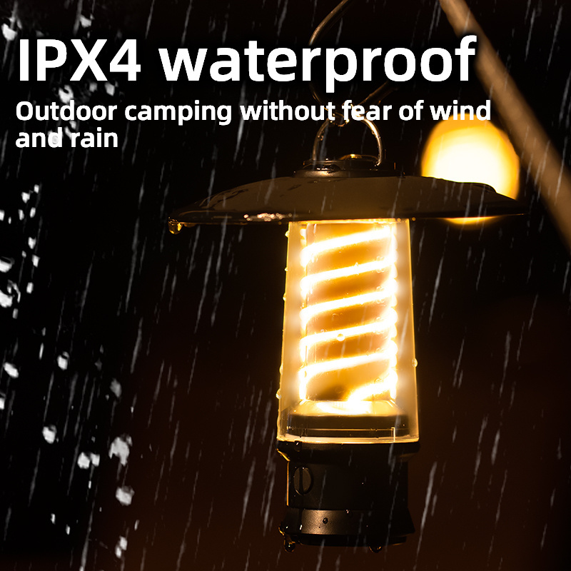 Camping Table Lamp Hanging Lamp Outdoor Waterproof Lamp Rechargeable LED Flashlight