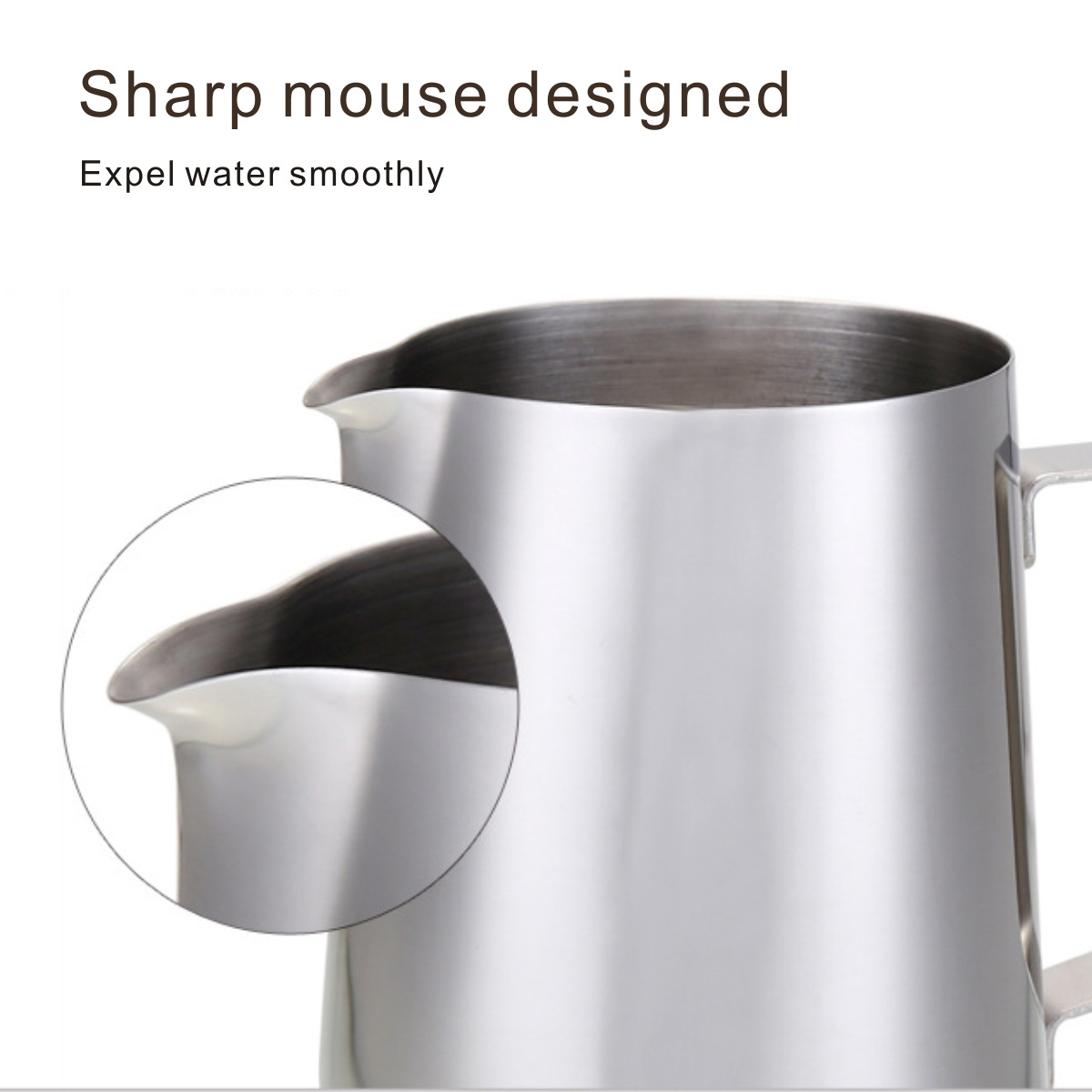 Coffee Maker Frother 350ml  Mini Silver  Stainless Steel Latte Frothing milk jug Milk  forthing pitcher