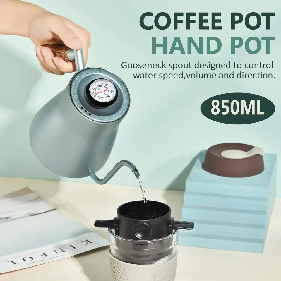 Black hand brewing pot 304 stainless steel coffee pot Gooseneck kettle coffee kettle