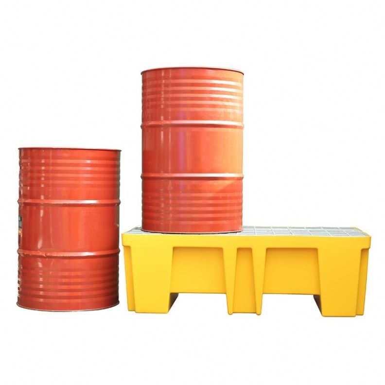 2 Drum Spill Pallet With Hot Galvanizing Grating Containment 250 Liter Tray Portable