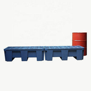 Oil Only 4 Drum Spill Containment Berm Plastic Pallets Without Black Grid Eco Trays Premium 1Drum Pallet 1100 Liter Ibc Tote