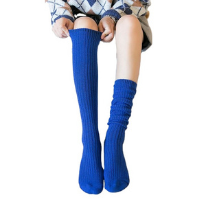 2018 Lady Winter Colorful Warm Thickened Wool Calf Height Knee Stockings High Tube Pile Socks