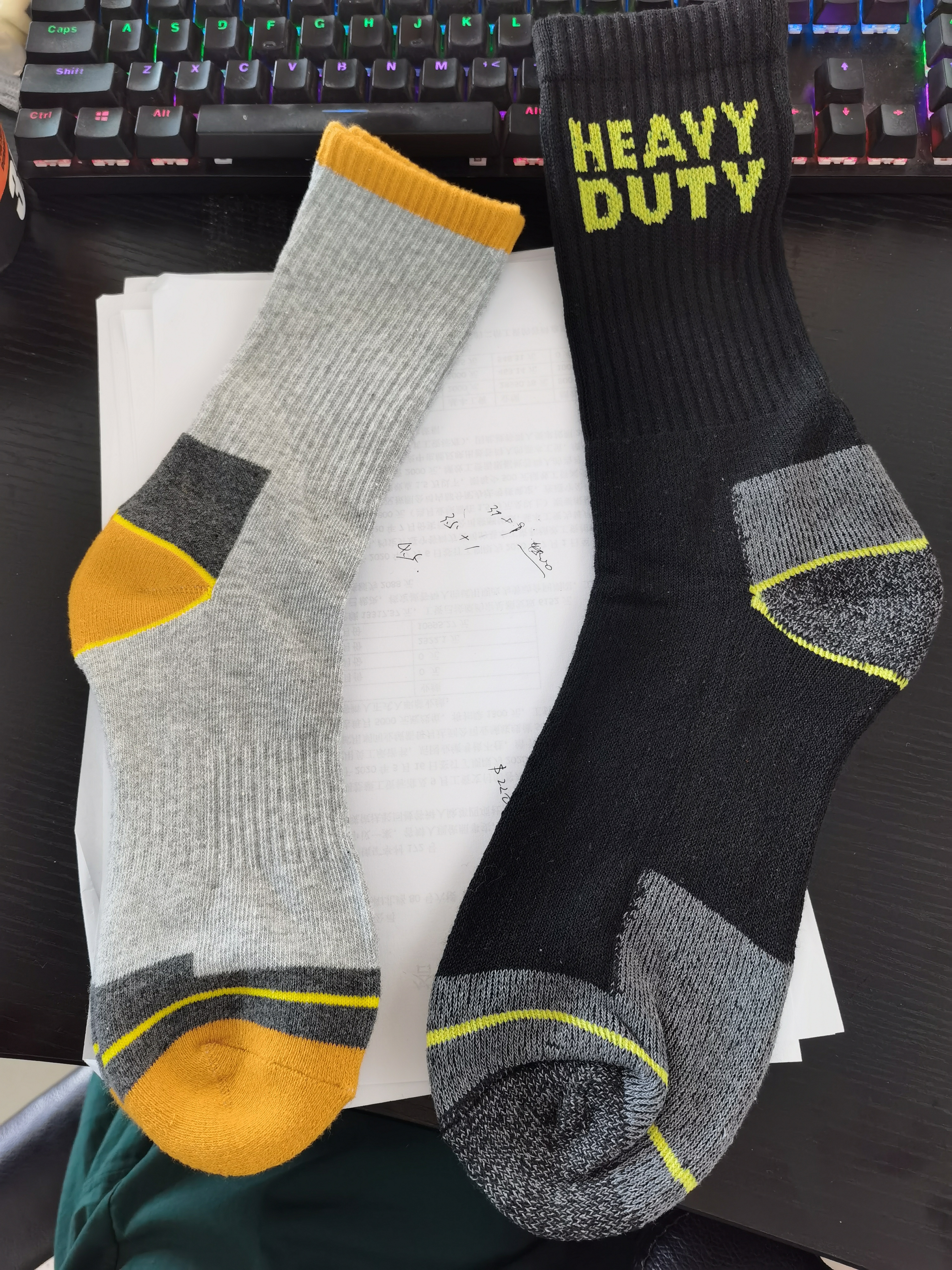 Moisture Wicking Breathable Thick Warm Thermal For Athletic Heavy Duty Work Boot Men's Cotton Cushion Crew Socks