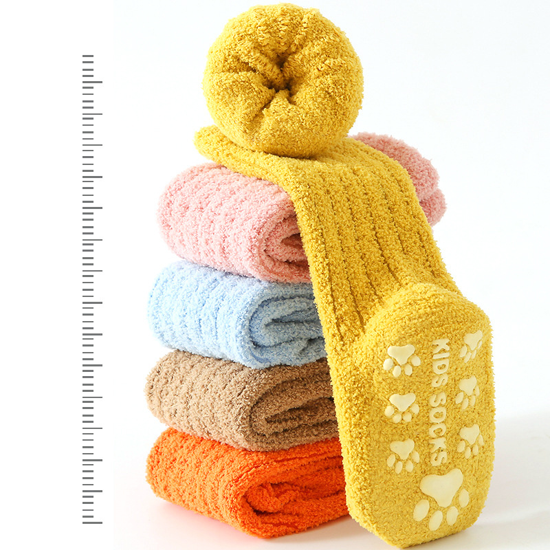 Cozy Baby Toddlers crew Non Slip Grips Socks winter warm Newborn Infant Boys Girls Kids fleece Anti skid fuzzy Socks