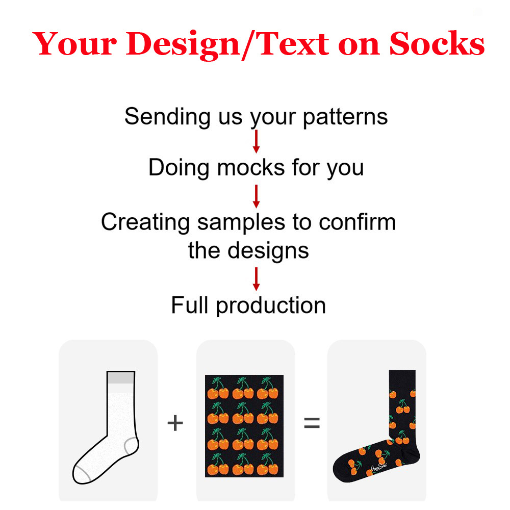 Custom Made Embroidery Design Your Own Pattern Cotton Crew Men Custom Socks With Logo Custom Logo Stance Sports Socks