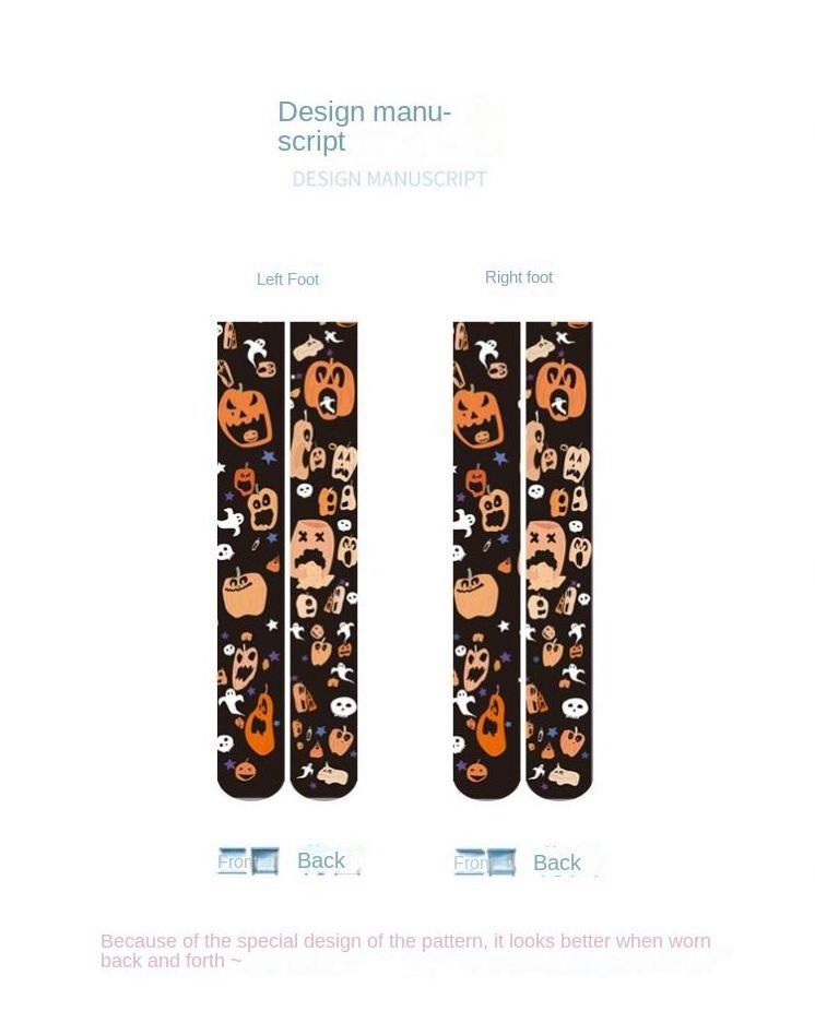 Custom Halloween Women Nylon Tube Cross Bundling Printed Stockings Japanese Stockings World Sexy Stockings For Young