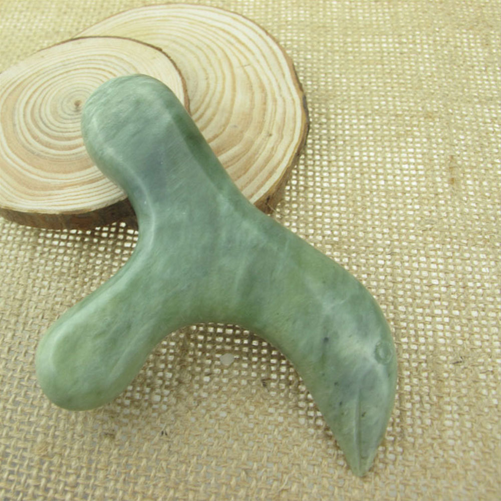 Wholesale Triangle Acupuncture Point Gua Sha Neck Foot Jade Massage Tool Body Massager Too