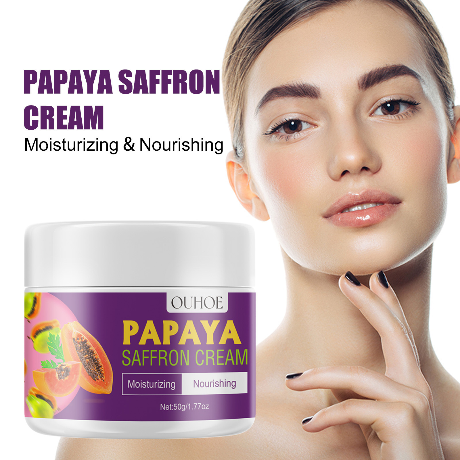 Hot Sale Skin Tightening Nourishing Anti-aging Wrinkles Lightening Removing Papaya Saffron Cream