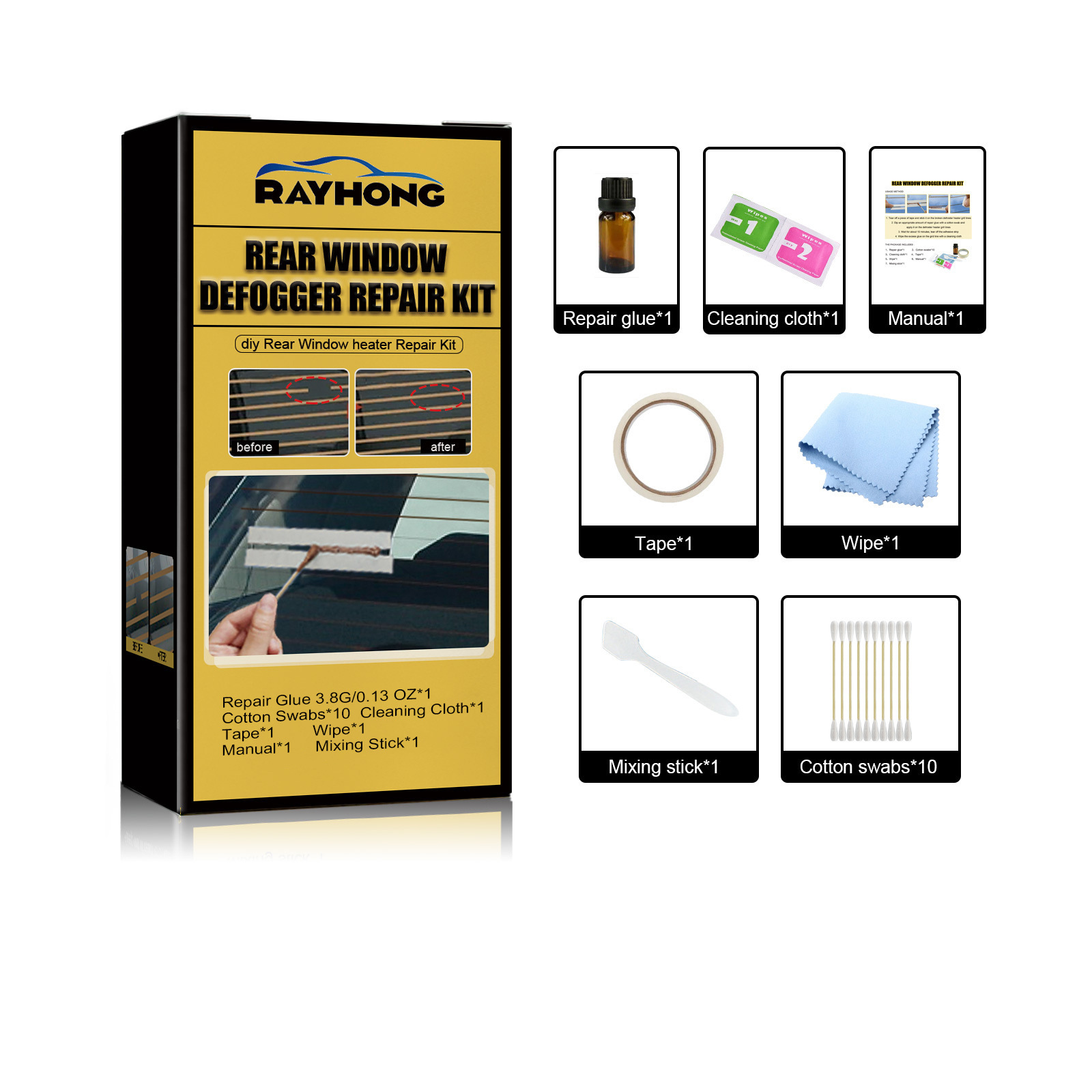 Tape Anti-fog Window Repair Kit Easy To Use Car Glass Repair Sustainable Window Screen Repair Kit