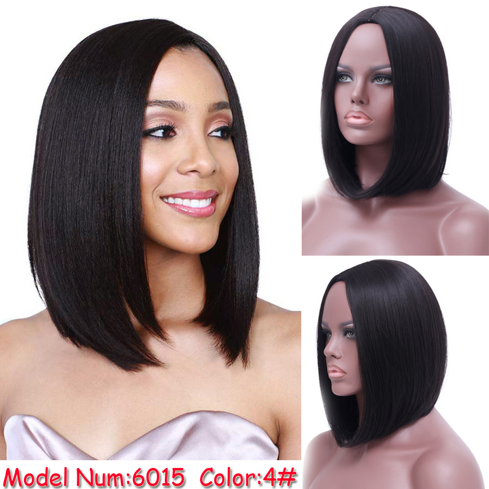 High quality wig Women's short straight hair Bobo head chemical fiber hair cover