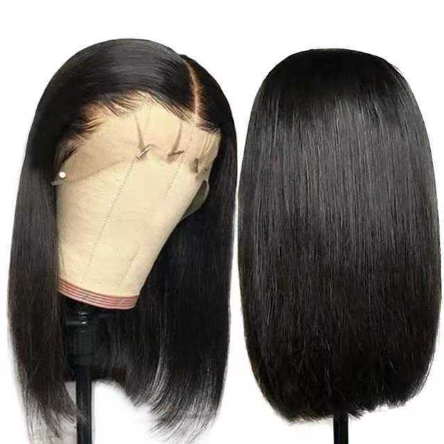 Wholesale Hot Selling High Quality Heat Resistant Silk Straight Hair Black Synthetic Hair Wig