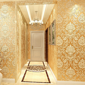 Private Label Home Decor Waterproof Mural 3D Three dimensional European Non Woven Wallpaper