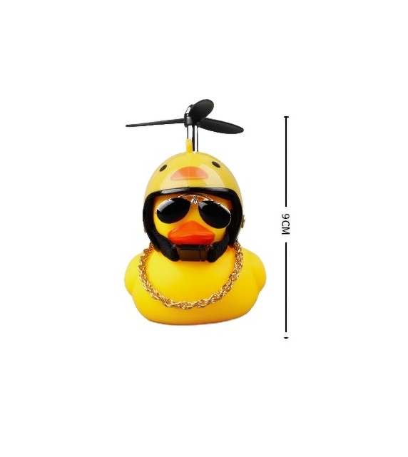 Tiktok Cute wholesale Mini Yellow Rubber Duck Helmet car accessories swing Duck toy for Car pendant