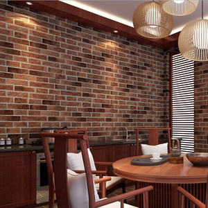 Elegant Blue Red Brick Wall Board 3d PVC Home Bathroom Restaurant Decorative Wallpapers