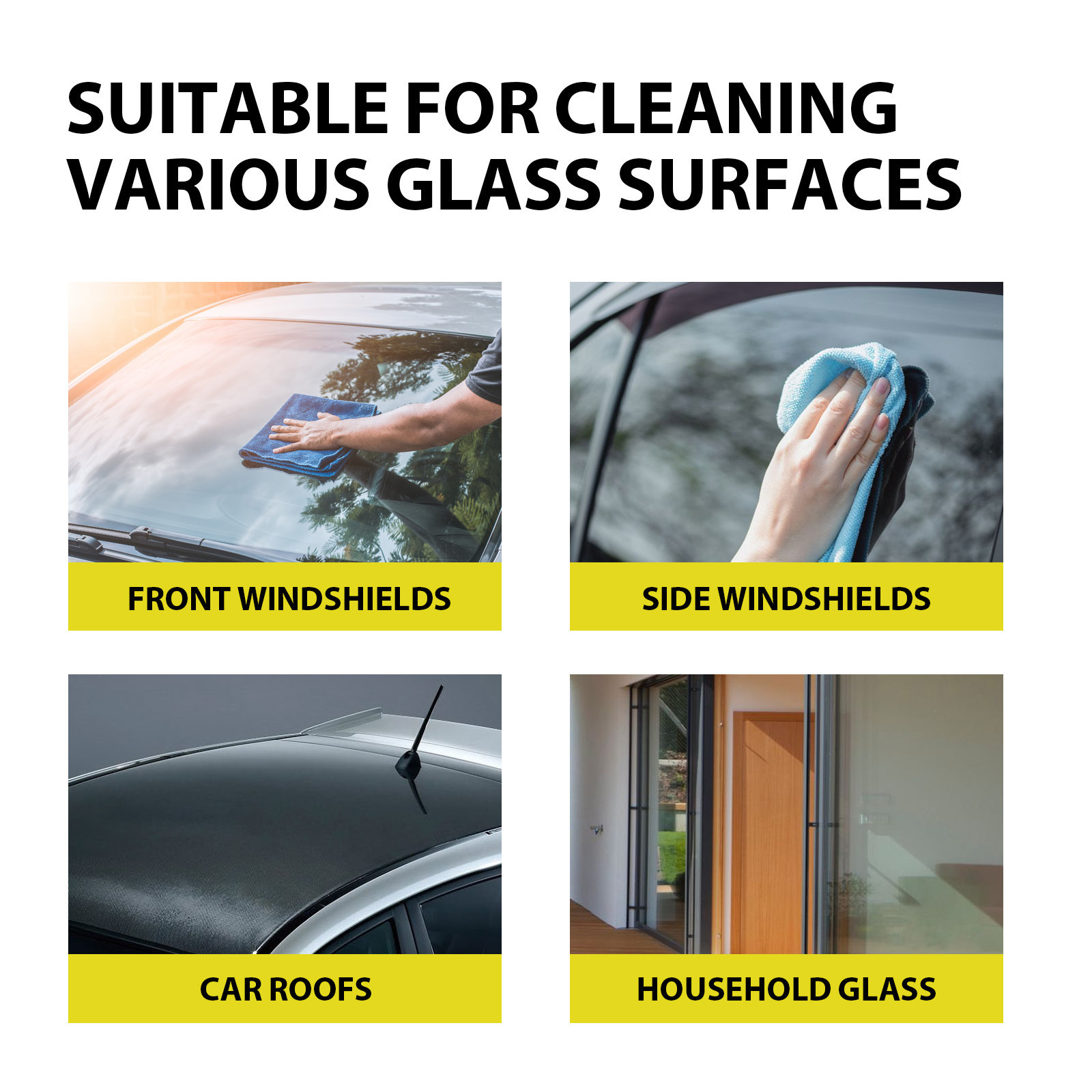 Deep Cleaning Polished Glass Cleaner Clear Car Glass Oil Film Remover Car Windshield Household Glass Water Spot Remover