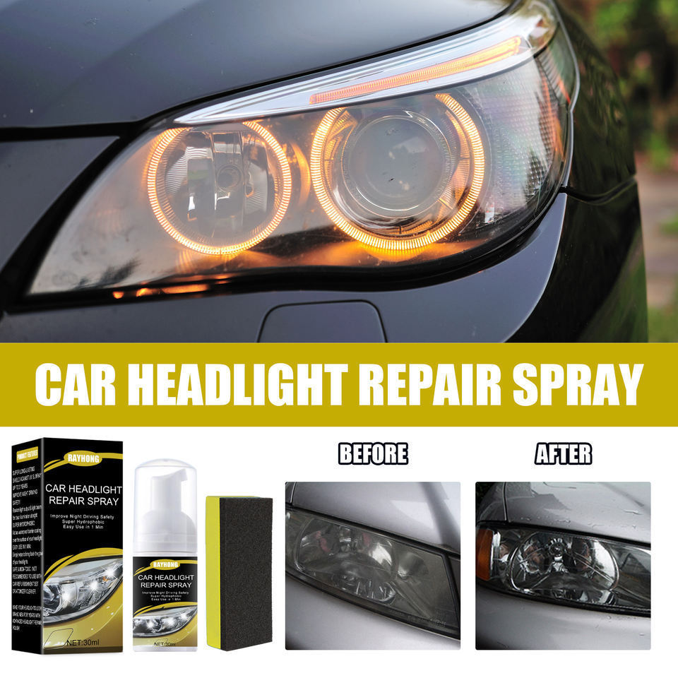 Automobile Headlamp Restorer Car Headlight Renewal Polish Auto Repair Fluid Refurbishment Liquid Spray Car Light Repair Agent