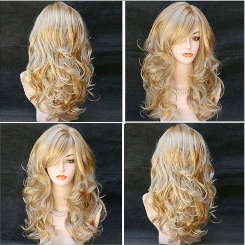 European American Brazilian Human Hair Lace Front Wigs Deep Wave Blonde Highlight Hair Women Wig