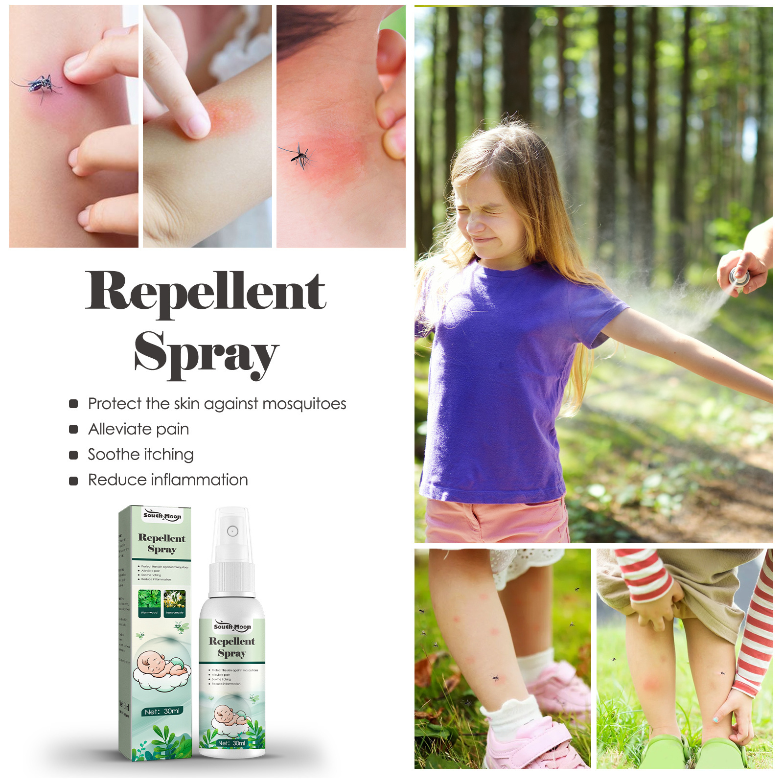 Gentle plant ingredients baby mosquito repellent spray herbal  repellent mosquito spray repellent insect and mosquito spray