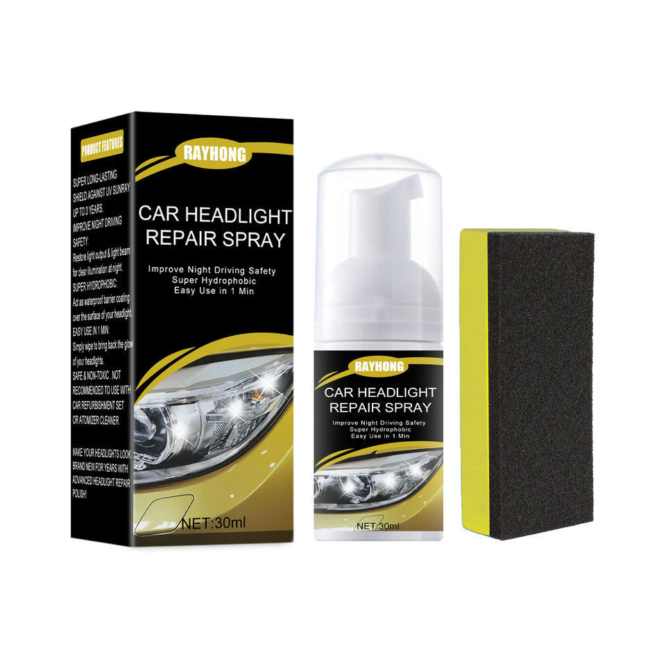 Automobile Headlamp Restorer Car Headlight Renewal Polish Auto Repair Fluid Refurbishment Liquid Spray Car Light Repair Agent