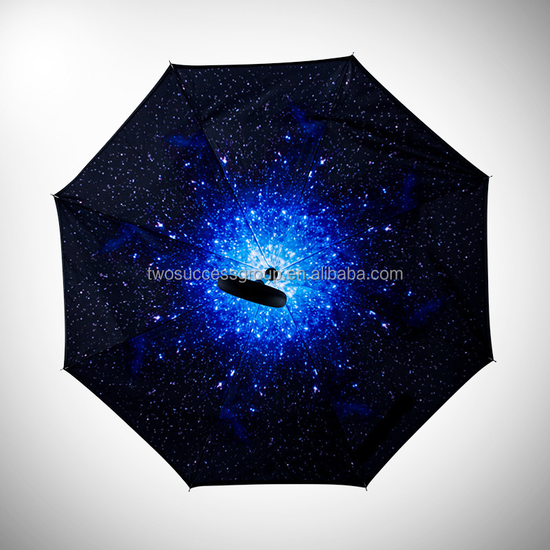 Wholesale Private Custom Inverted Umbrella Cars Reverse Umbrella Flowers Reverse Folding Umbrella