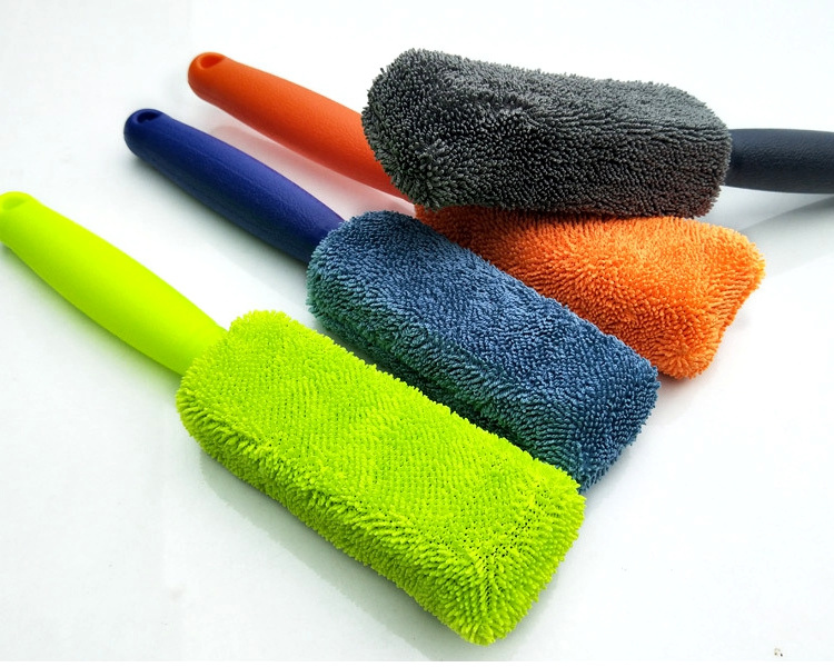 Support Customization Car Cleaning Brush Microfiber Braid  Car Wheel Tyre Brush