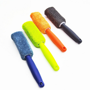 Support Customization Car Cleaning Brush Microfiber Braid  Car Wheel Tyre Brush