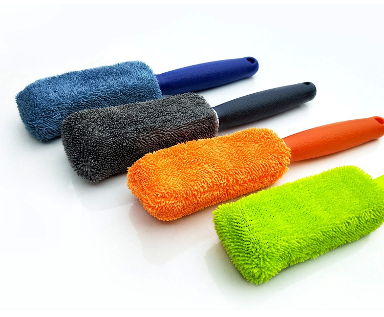 Support Customization Car Cleaning Brush Microfiber Braid  Car Wheel Tyre Brush