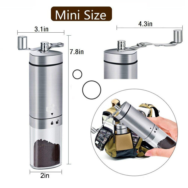 Portable Detachable Coffee Tools Grinders Stainless Steel Mini Manual Grinding Coffee Grinder Hand Set