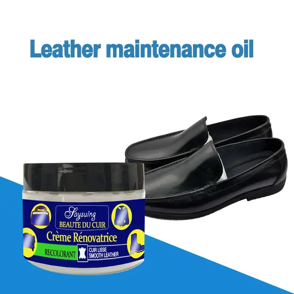 High quality leather polish restoration car seat sofa coats shoes scratch cracks rips leather repair cream