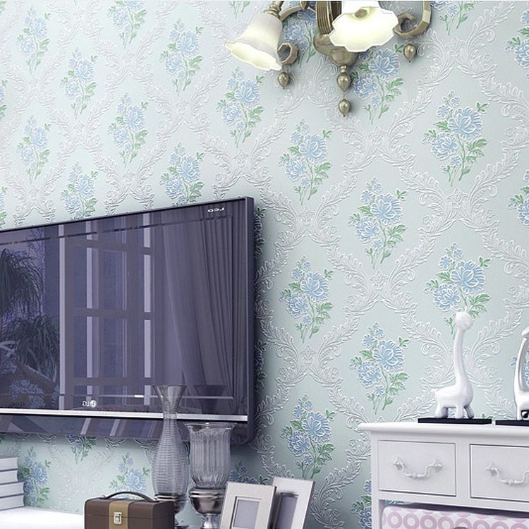 High quality and minimalist European style bedroom full of wallpaper 3D three-dimensional wallpaper wholesale