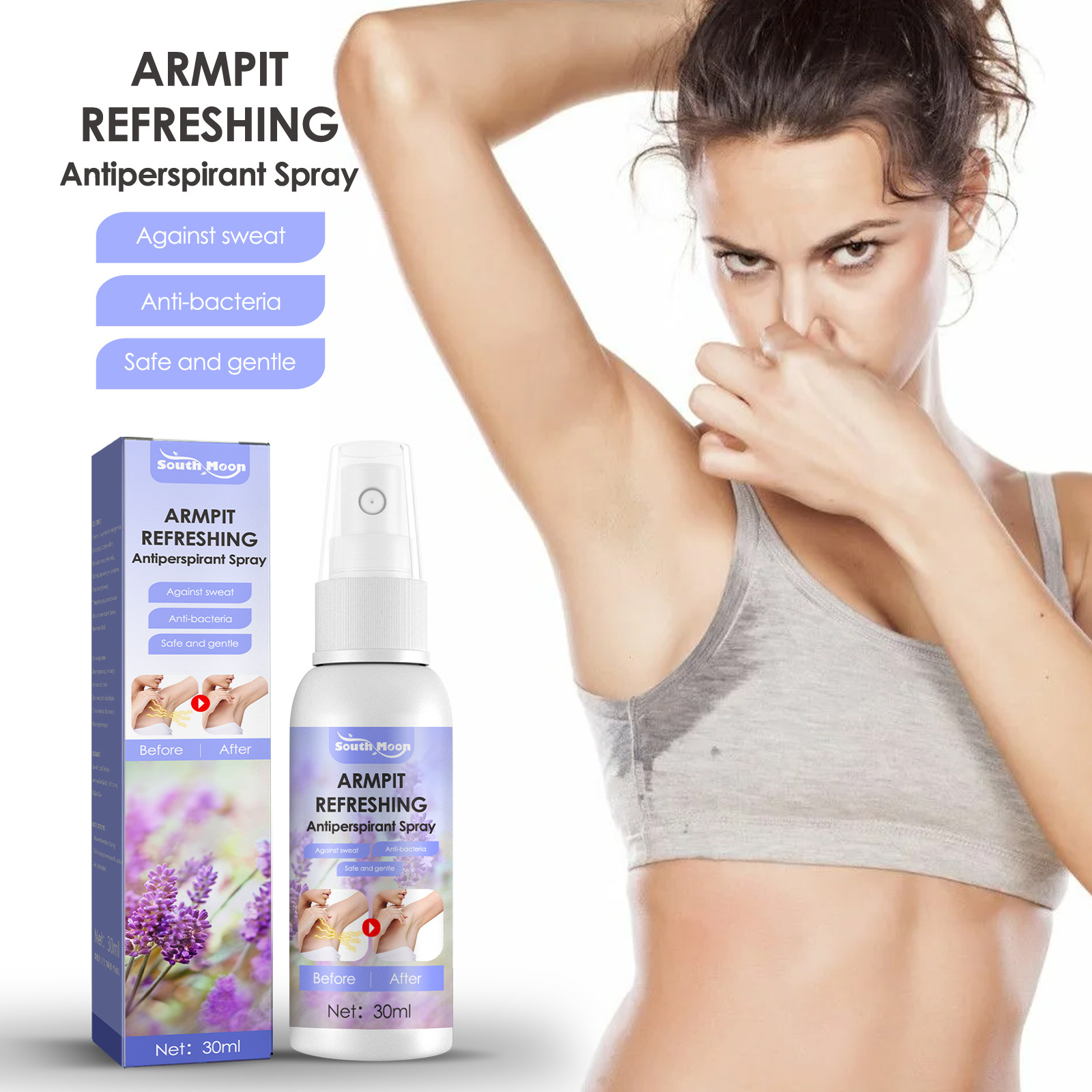 Wholesale  lavender scented Organic Bulk Women Deodorant spray Natural Deodorant Man spary