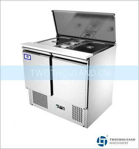 TT-BC280A 2 Door Commercial Sandwich Salad Pizza Prep Cooler Table