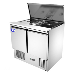 TT-BC280A 2 Door Commercial Sandwich Salad Pizza Prep Cooler Table