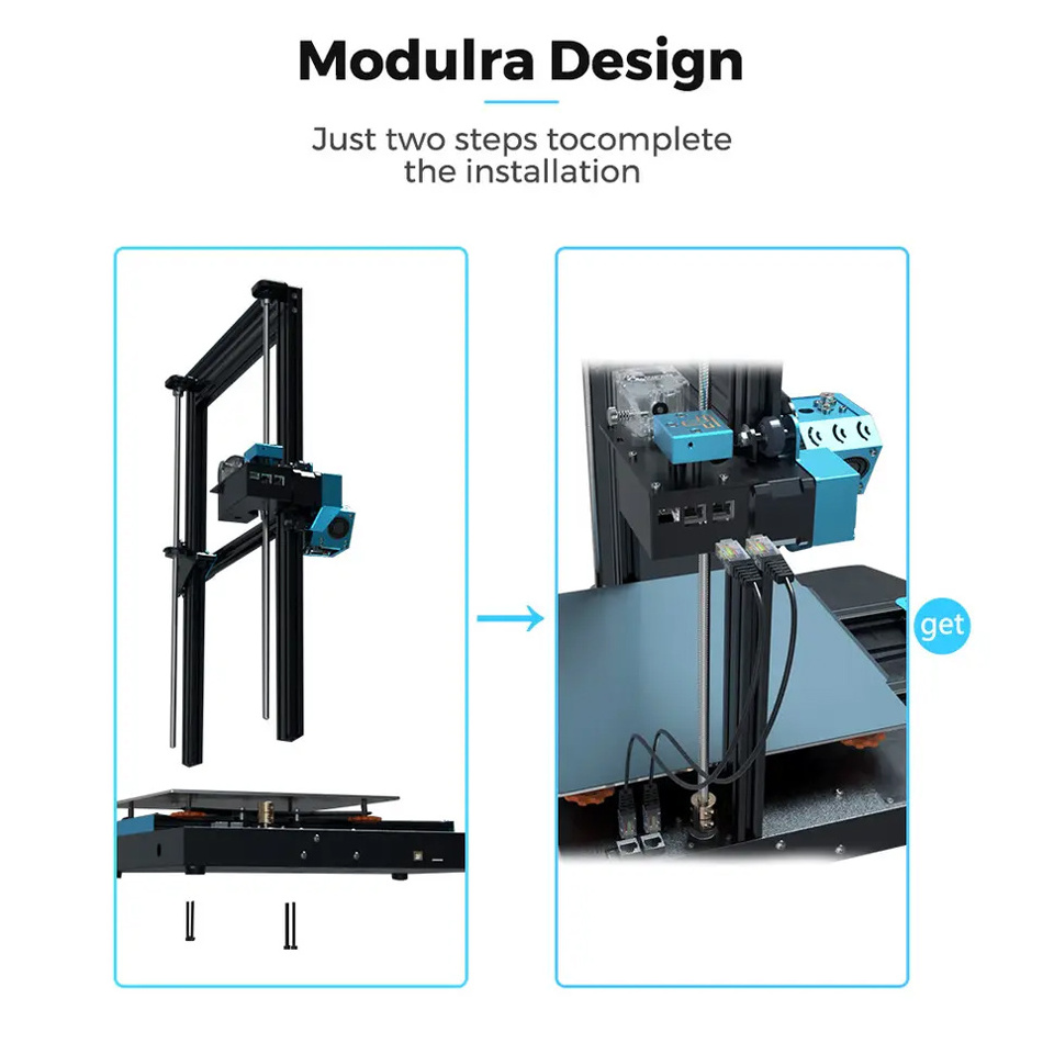 TWOTREES BLU-5 Print Size 300*300*400mm FDM Dual Extruder 0.1mm Highly Accurate 3d printer large For Household