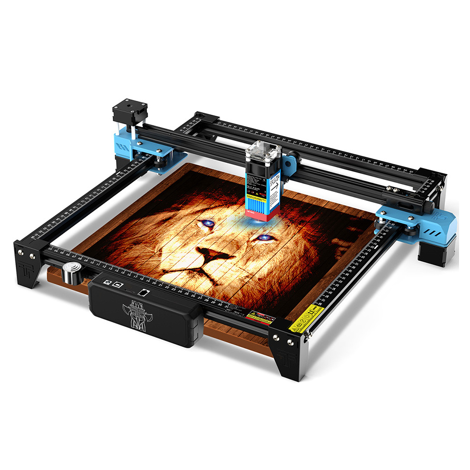 TWOTREES TTS 5.5W OEM Measured Cutting 8mm Wood All Aluminum Alloy Body 30*30cm Work Size automatic laser engraving machine